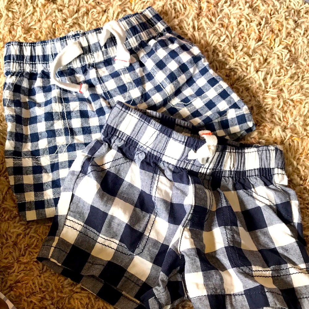 Plaid infant shorts
